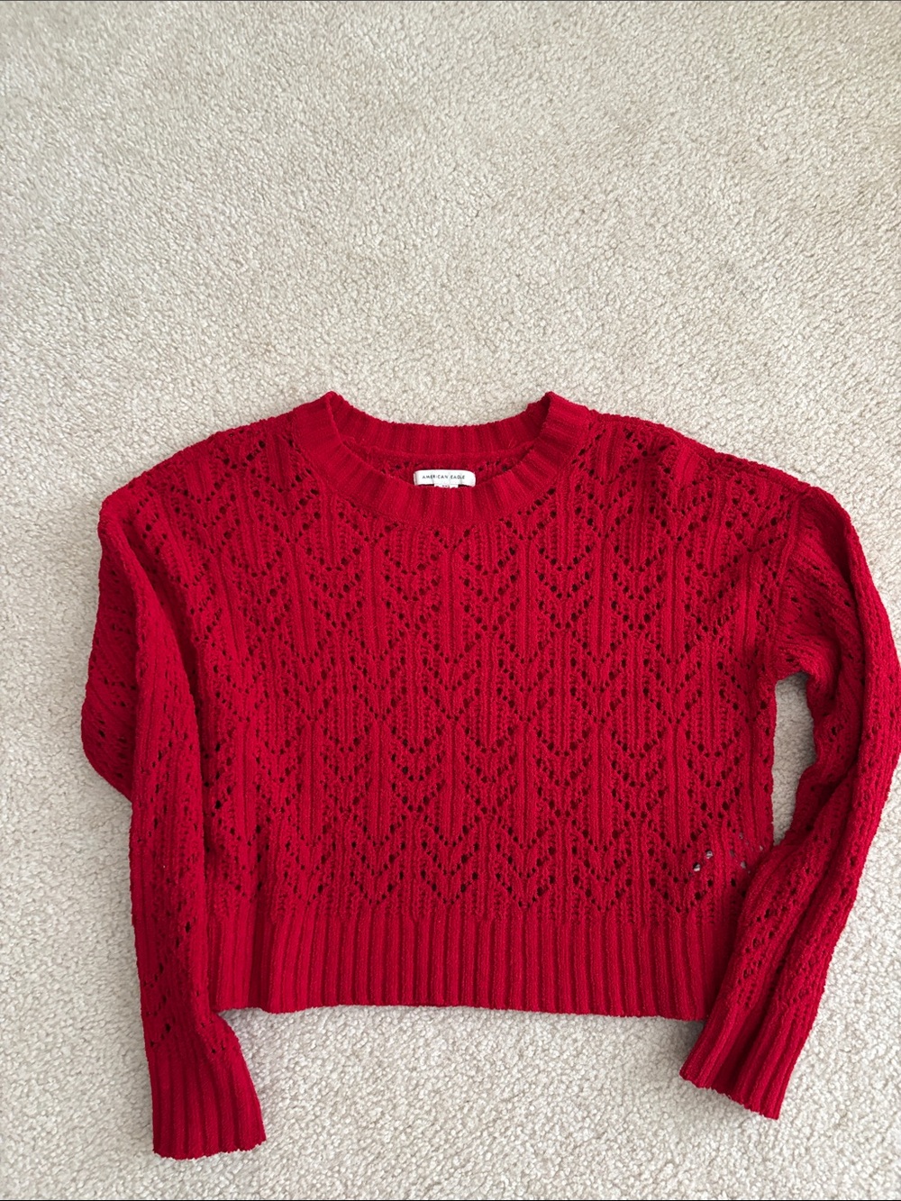 American Eagle sweater xxs red women